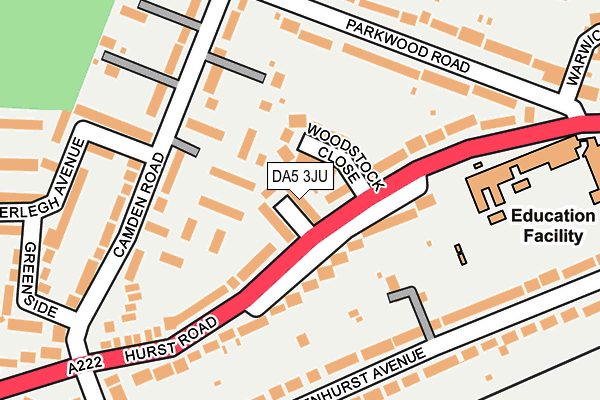DA5 3JU map - OS OpenMap – Local (Ordnance Survey)