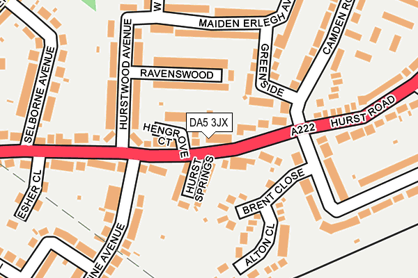 DA5 3JX map - OS OpenMap – Local (Ordnance Survey)