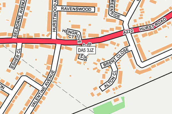 DA5 3JZ map - OS OpenMap – Local (Ordnance Survey)