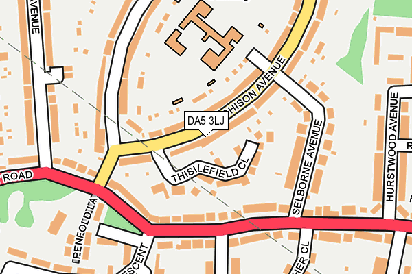 DA5 3LJ map - OS OpenMap – Local (Ordnance Survey)