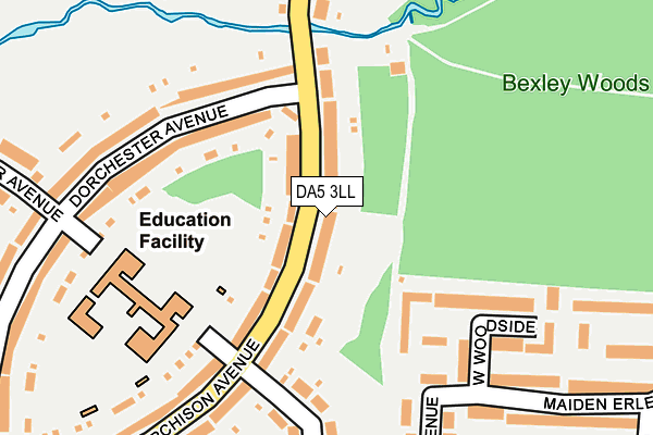 DA5 3LL map - OS OpenMap – Local (Ordnance Survey)