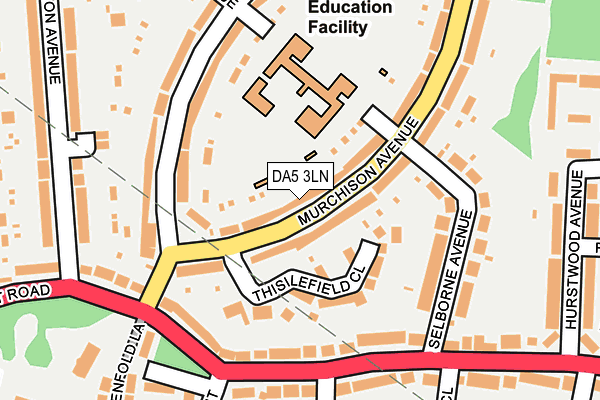 DA5 3LN map - OS OpenMap – Local (Ordnance Survey)