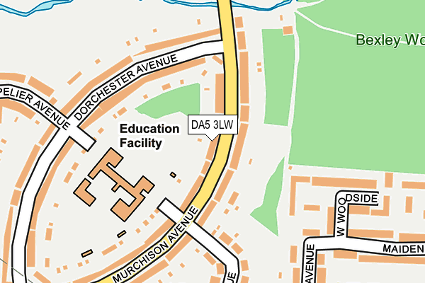 DA5 3LW map - OS OpenMap – Local (Ordnance Survey)