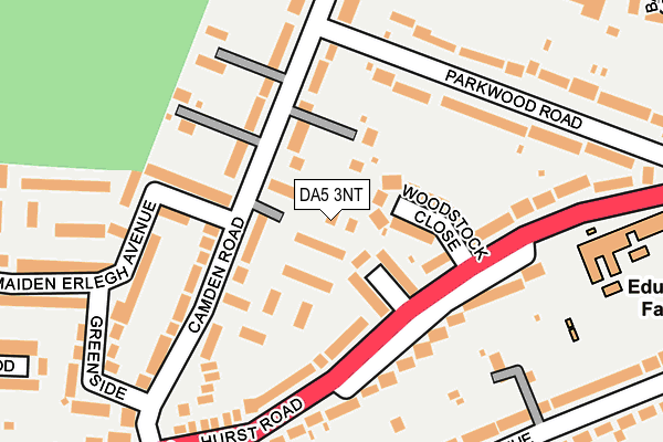 DA5 3NT map - OS OpenMap – Local (Ordnance Survey)