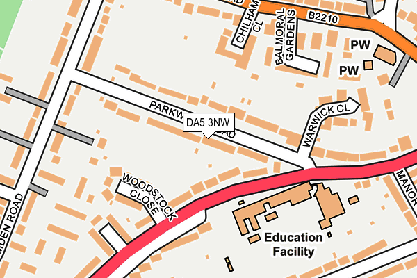 DA5 3NW map - OS OpenMap – Local (Ordnance Survey)