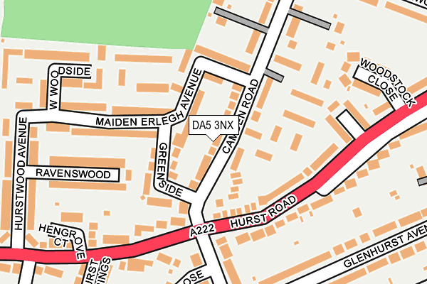DA5 3NX map - OS OpenMap – Local (Ordnance Survey)