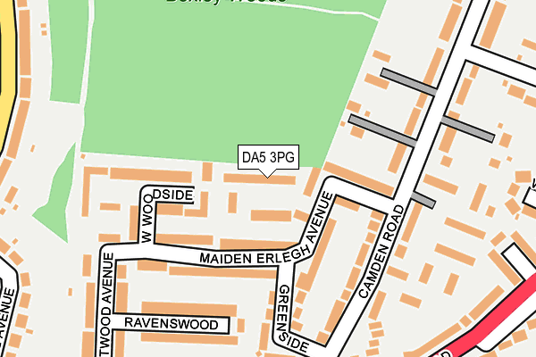 DA5 3PG map - OS OpenMap – Local (Ordnance Survey)