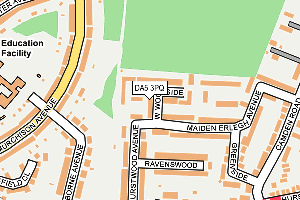 DA5 3PQ map - OS OpenMap – Local (Ordnance Survey)