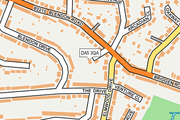 DA5 3QA map - OS OpenMap – Local (Ordnance Survey)