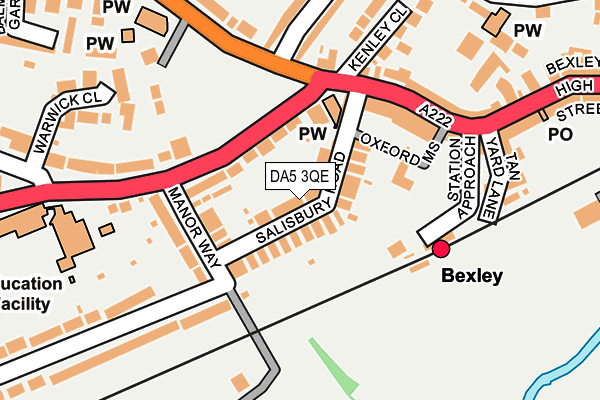 DA5 3QE map - OS OpenMap – Local (Ordnance Survey)