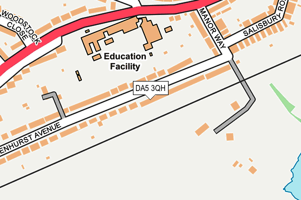 DA5 3QH map - OS OpenMap – Local (Ordnance Survey)