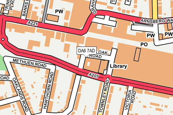 DA6 7AD map - OS OpenMap – Local (Ordnance Survey)