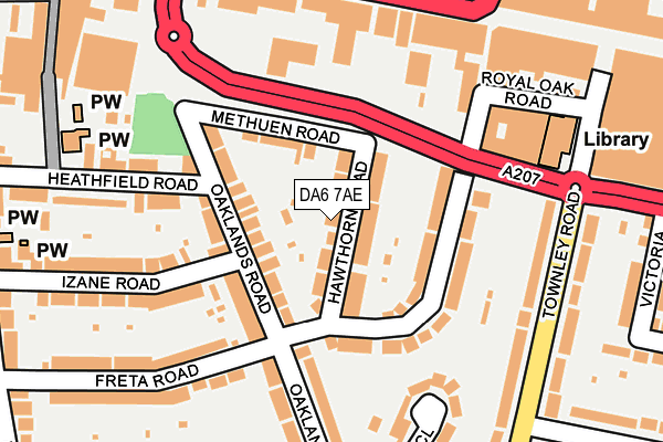 DA6 7AE map - OS OpenMap – Local (Ordnance Survey)