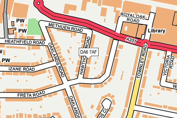 DA6 7AF map - OS OpenMap – Local (Ordnance Survey)