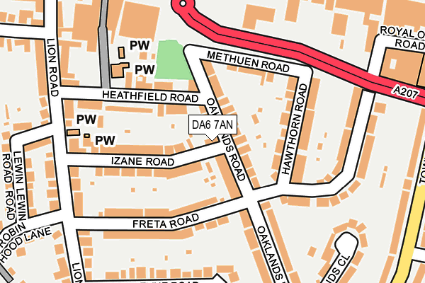 DA6 7AN map - OS OpenMap – Local (Ordnance Survey)