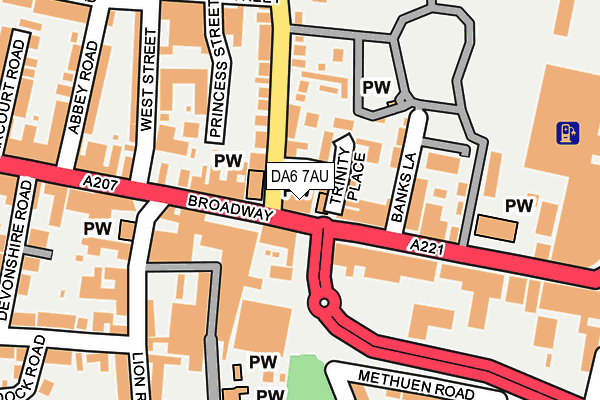 Map of BEXLEYHEATH LTD at local scale