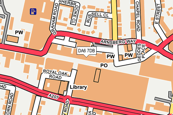DA6 7DB map - OS OpenMap – Local (Ordnance Survey)