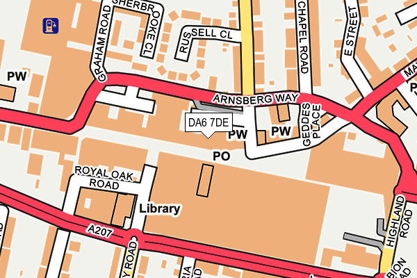 DA6 7DE map - OS OpenMap – Local (Ordnance Survey)