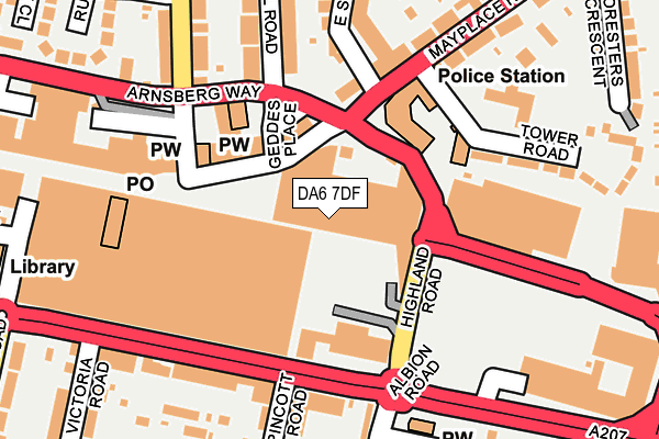 DA6 7DF map - OS OpenMap – Local (Ordnance Survey)