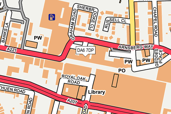 DA6 7DP map - OS OpenMap – Local (Ordnance Survey)
