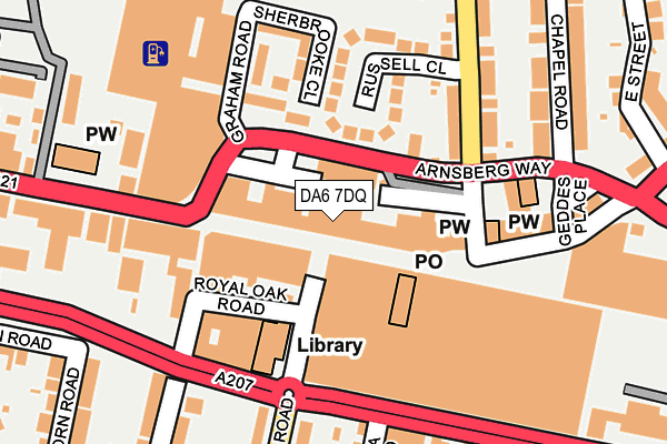 DA6 7DQ map - OS OpenMap – Local (Ordnance Survey)