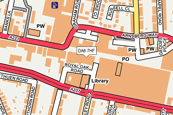 DA6 7HF map - OS OpenMap – Local (Ordnance Survey)