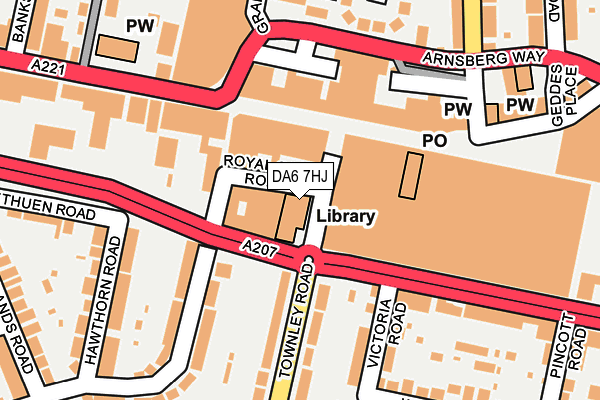 DA6 7HJ map - OS OpenMap – Local (Ordnance Survey)