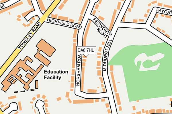 DA6 7HU map - OS OpenMap – Local (Ordnance Survey)