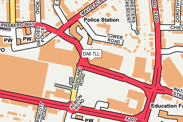 DA6 7LL map - OS OpenMap – Local (Ordnance Survey)