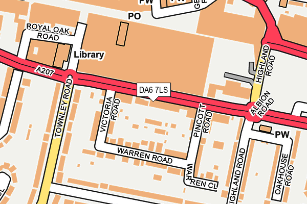 DA6 7LS map - OS OpenMap – Local (Ordnance Survey)