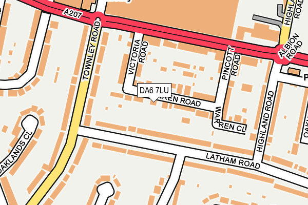 DA6 7LU map - OS OpenMap – Local (Ordnance Survey)