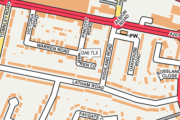 DA6 7LX map - OS OpenMap – Local (Ordnance Survey)