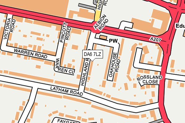 DA6 7LZ map - OS OpenMap – Local (Ordnance Survey)