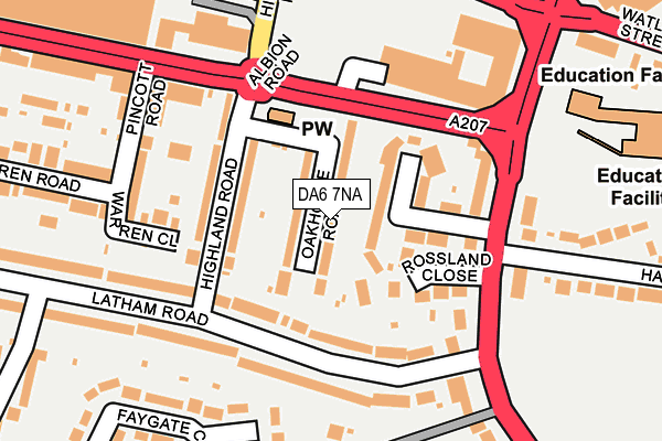 DA6 7NA map - OS OpenMap – Local (Ordnance Survey)