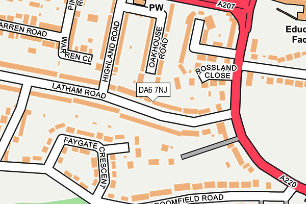 DA6 7NJ map - OS OpenMap – Local (Ordnance Survey)