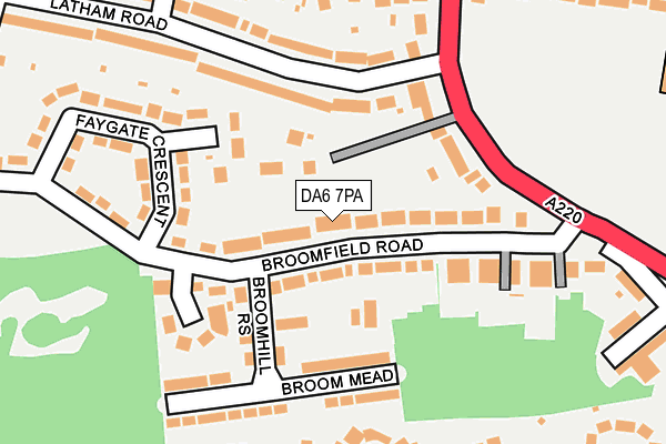 DA6 7PA map - OS OpenMap – Local (Ordnance Survey)