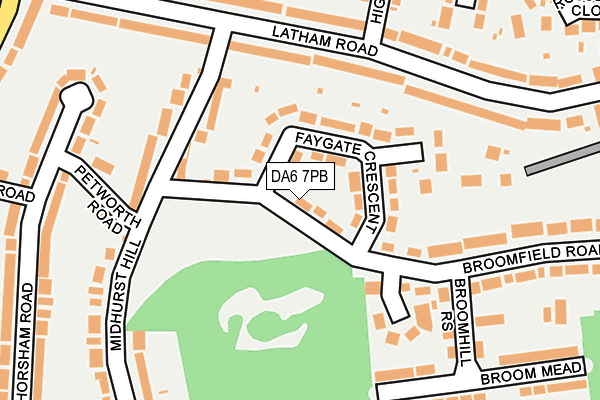 DA6 7PB map - OS OpenMap – Local (Ordnance Survey)