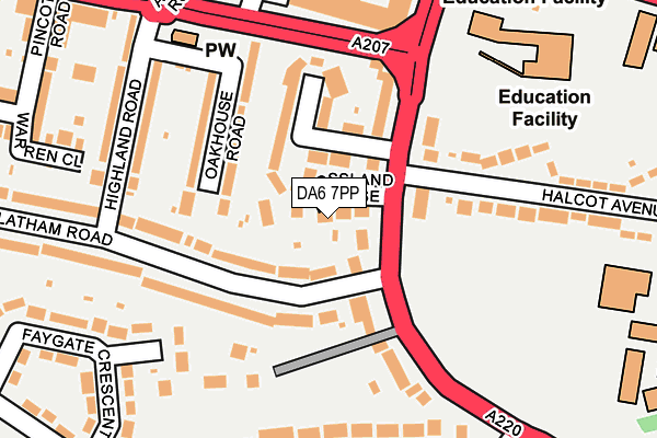 DA6 7PP map - OS OpenMap – Local (Ordnance Survey)