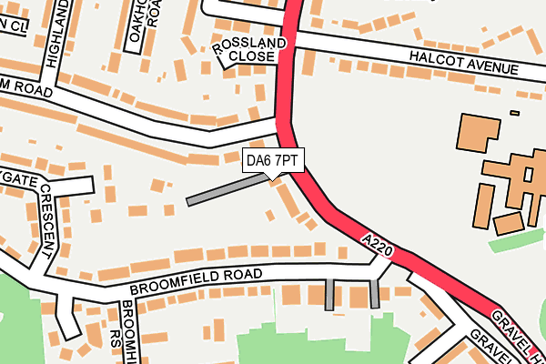 DA6 7PT map - OS OpenMap – Local (Ordnance Survey)