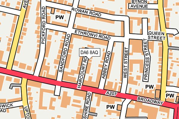 DA6 8AQ map - OS OpenMap – Local (Ordnance Survey)