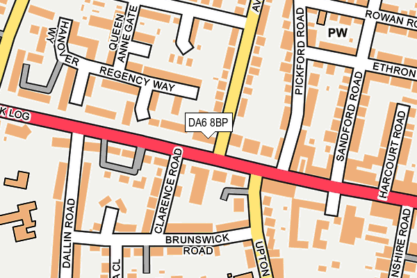 DA6 8BP map - OS OpenMap – Local (Ordnance Survey)