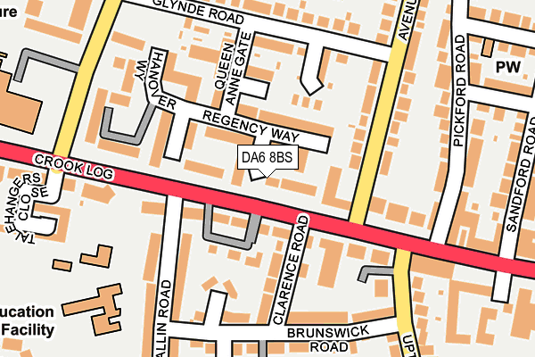 DA6 8BS map - OS OpenMap – Local (Ordnance Survey)