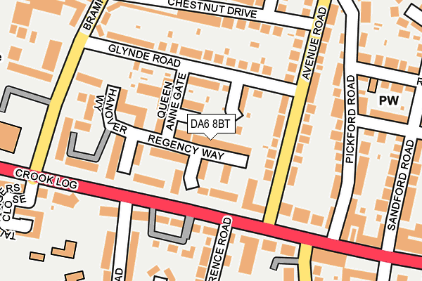 DA6 8BT map - OS OpenMap – Local (Ordnance Survey)