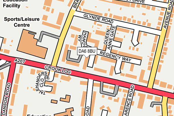 DA6 8BU map - OS OpenMap – Local (Ordnance Survey)