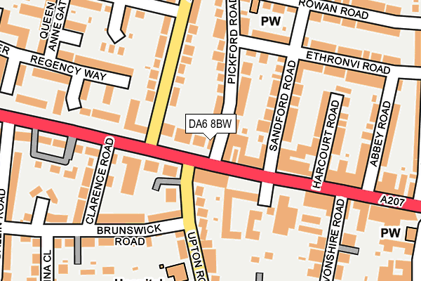 DA6 8BW map - OS OpenMap – Local (Ordnance Survey)