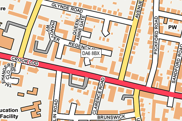 DA6 8BX map - OS OpenMap – Local (Ordnance Survey)