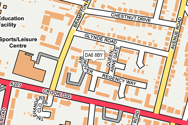 DA6 8BY map - OS OpenMap – Local (Ordnance Survey)