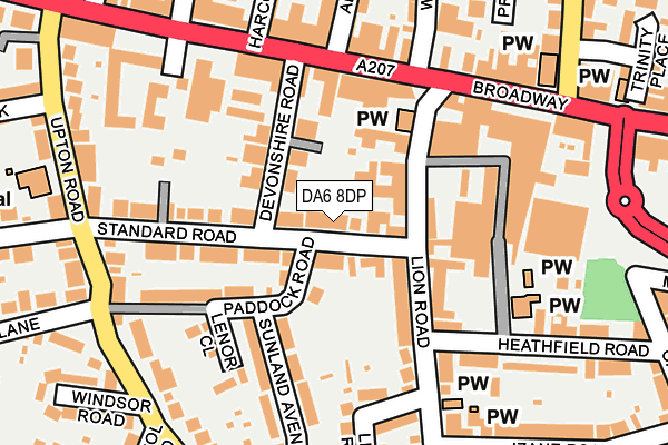 DA6 8DP map - OS OpenMap – Local (Ordnance Survey)