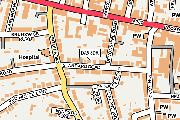 DA6 8DR map - OS OpenMap – Local (Ordnance Survey)