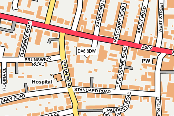 DA6 8DW map - OS OpenMap – Local (Ordnance Survey)